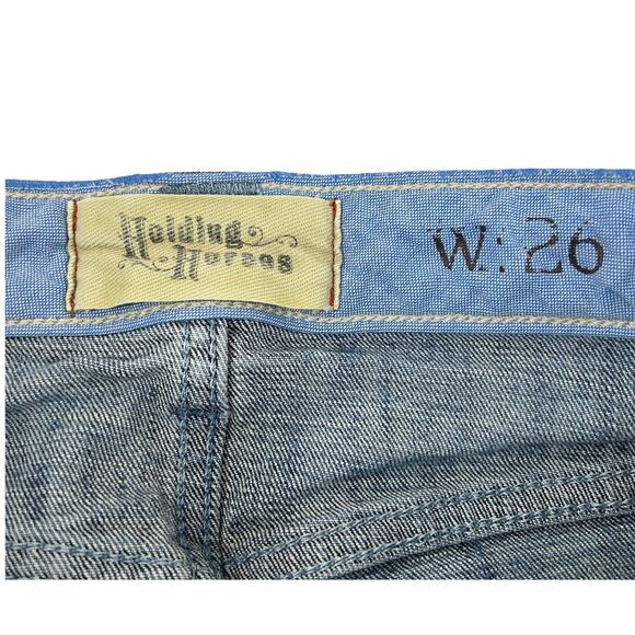 Holding Horses Cuffed Denim Shorts Size 26 4" Inseam Mid Rise - Picture 5 of 6